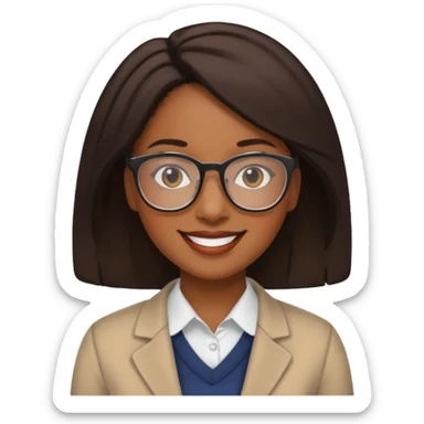 Black female teacher sticker
