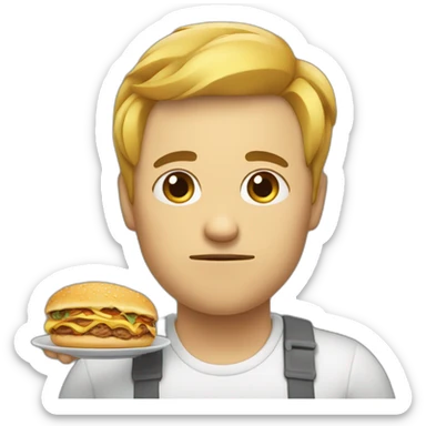 person full from eating too much food/person that ate too much sticker