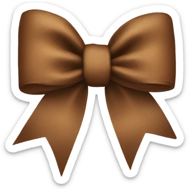 brown bow sticker