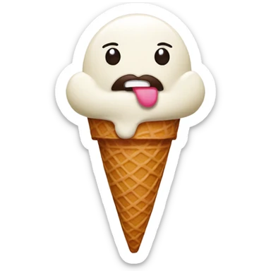 ice cream with big lips sticker