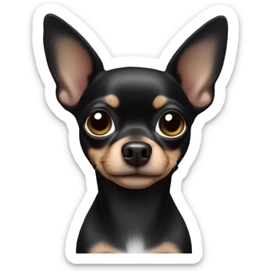 Black chihuahua  sticker