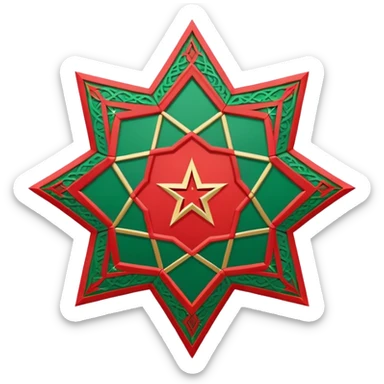 a moroccoan flag with a beautiful and creative design  sticker