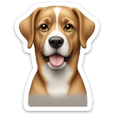 realistic dog on white background with multiple tones of brown sticker