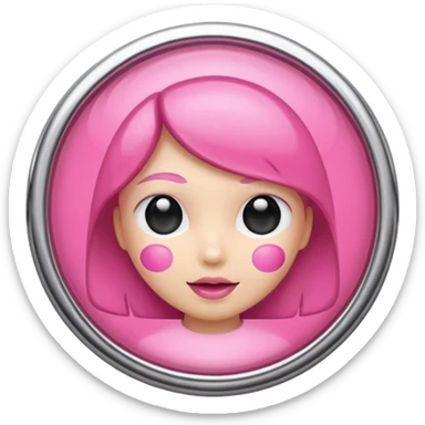 pink girly chrome internet sticker