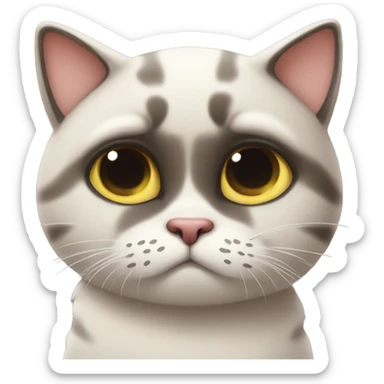 Sad cat sending a kiss sticker