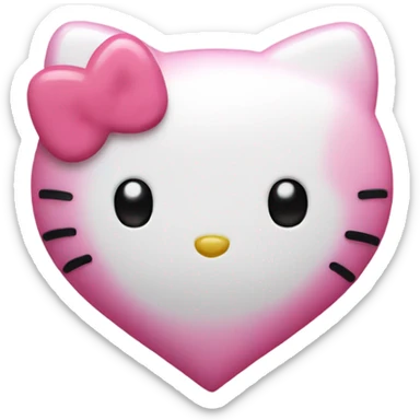 hello kitty heart sticker