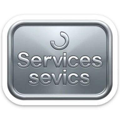 a signage that says "Services" sticker