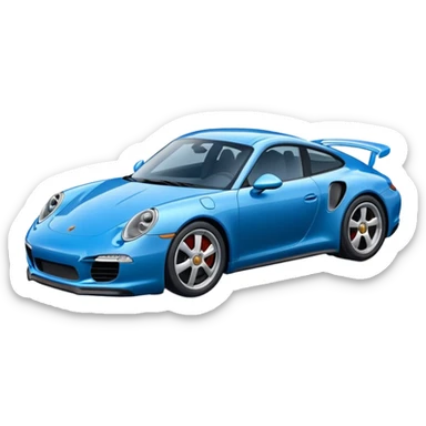 Porsche 911 bleue nuit sticker