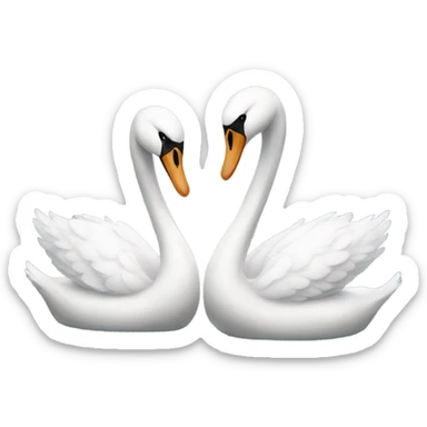 Two swans  sticker