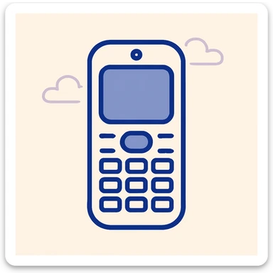 modern minimal flat icon style cell phone sticker