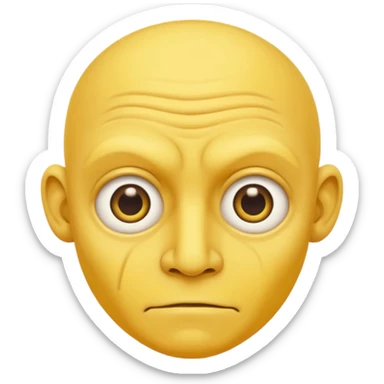 Bog eyed yellow man dealing like a moron sticker