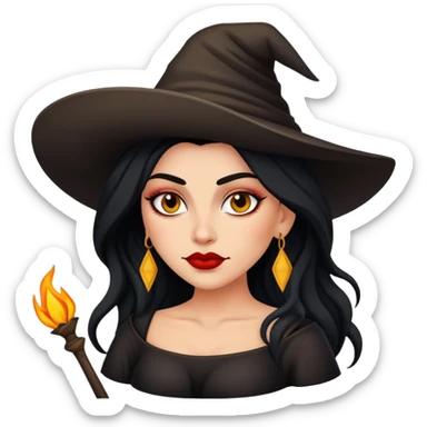 Bruja sexy de piel blanca  sticker