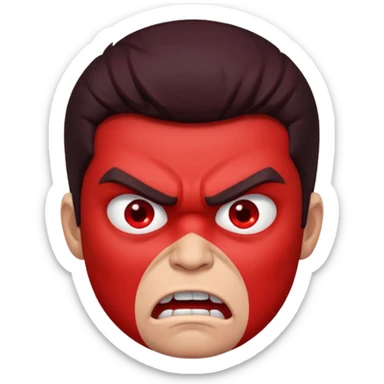 angry boy sticker