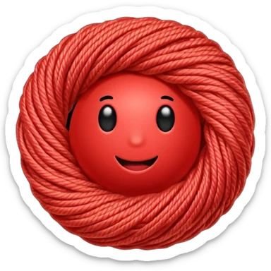 red ball of yarn sticker