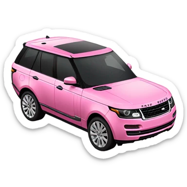 Pink range rover sticker