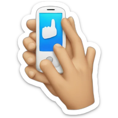 hand phone symbol sticker
