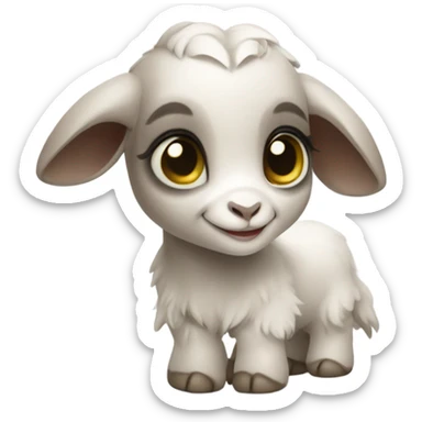 Baby goat girl  sticker