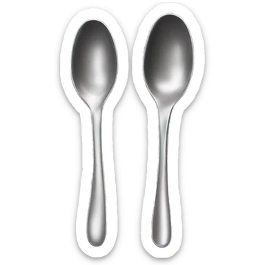 Big spoon next to little spoon sticker