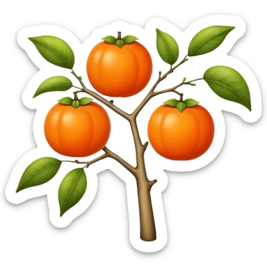 Persimmon in the sky sticker