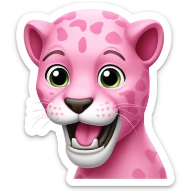 Pink panther yay  sticker