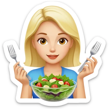 healthy life style girl sticker