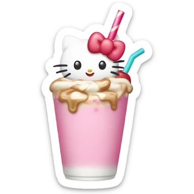 Hello kitty Mike shake sticker