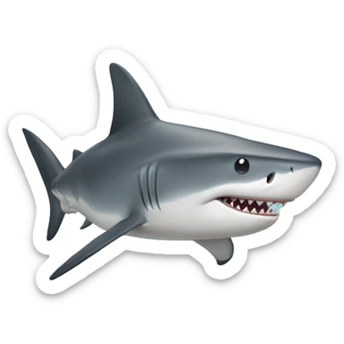 shark with tophate sticker