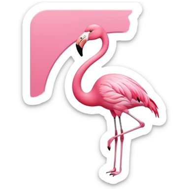 Flamingo icon sticker