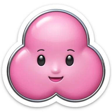 pink girly chrome internet sticker