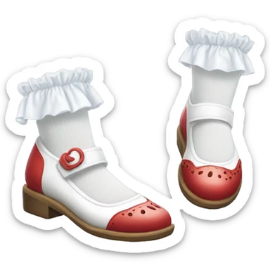 mary jane shoes and frilly white socks sticker