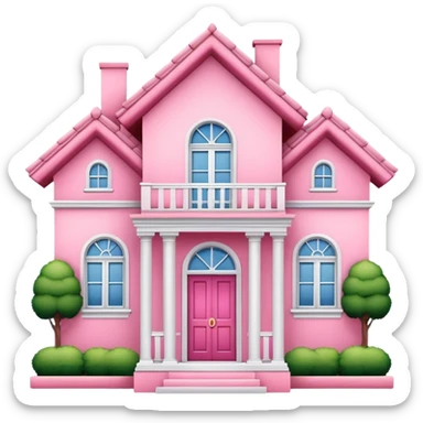 Pink house  sticker