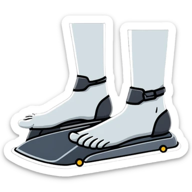 foot pressing brake pedal in car sticker