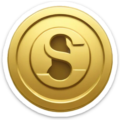 golden coin with dollar symbol sticker
