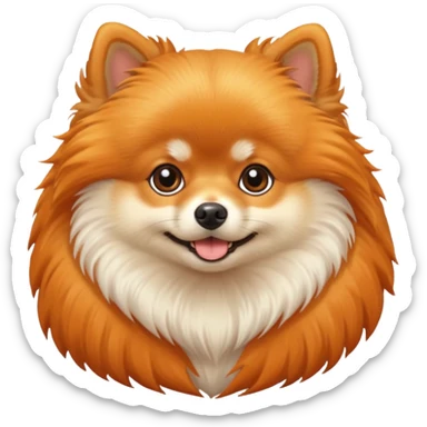  A pomerian dog. sticker
