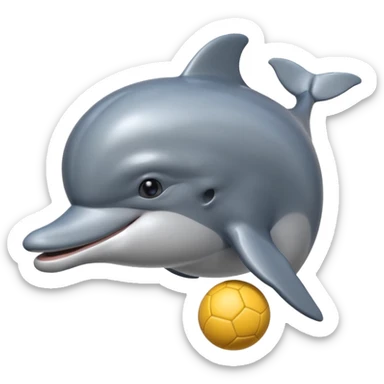 Dolphin with ball on noise sticker