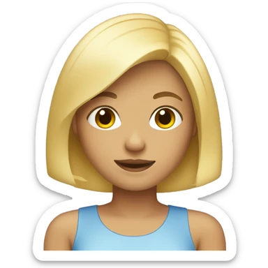 Blonde girl with a bob  sticker