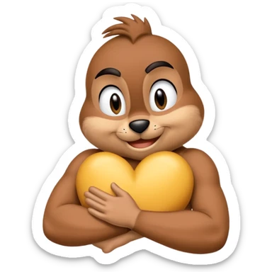 Looney Tunes-style character named George getting a hug sticker