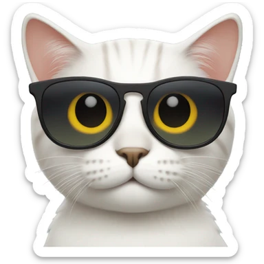 Cat with sunglasses sticker