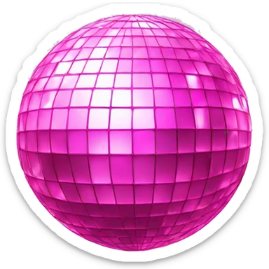 Pink disco ball sticker