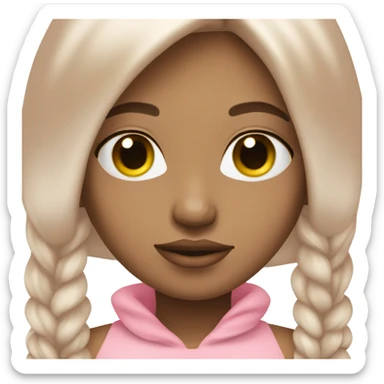 Coquette girl light pink sticker