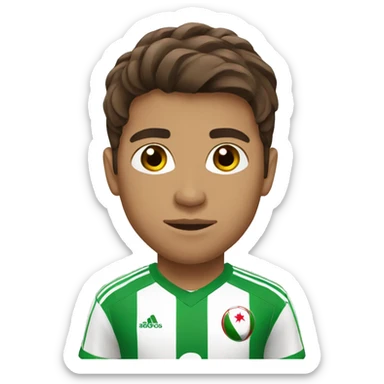Algeria football brown hair sticker