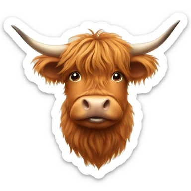 Highland cow sticker