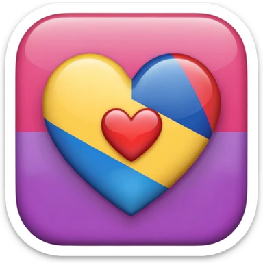 Bi flag heart sticker