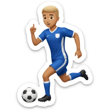 High resolution full body of a soccer player sticker