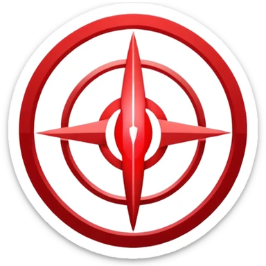 Eye-catching logo for MedSignal, red pulse cutting through geometric forms forming the letters ‘AI’, glowing red highlights with smooth, modern lines, clean white background, powerful and memorable for a tech-forward healthcare brand sticker