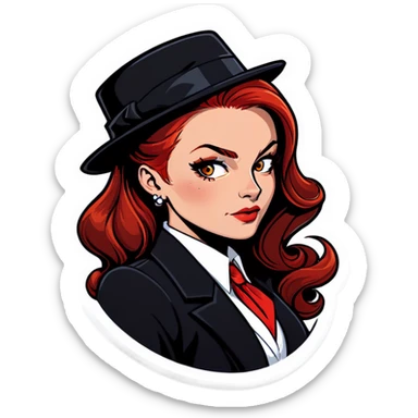 Mafia redhead sticker