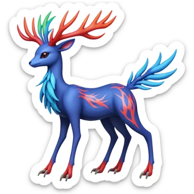 Xerneas-Fakémon-hybrid-creature (full body)  sticker