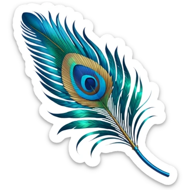 Create peacock featheremoji sticker