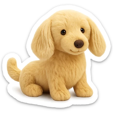 cute blonde dachschund jellycat plushie sticker