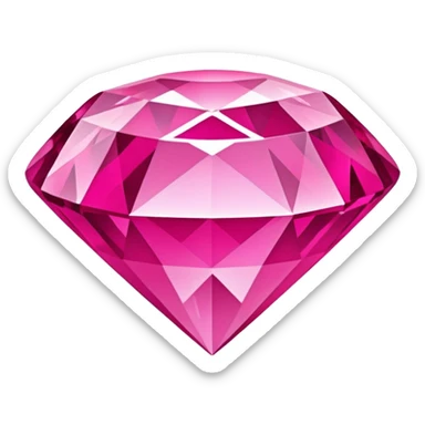 Hot pink sparkle diamond sticker